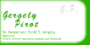 gergely pirot business card